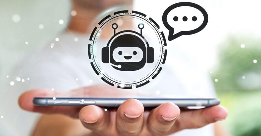 Mobile phone with chatbots activated.